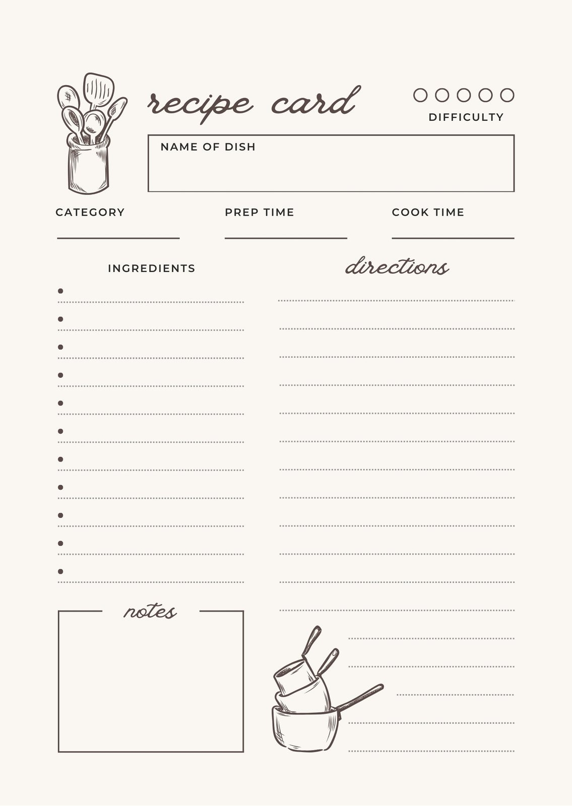 Page 2 Free Custom Printable Recipe Card Templates Online Canva
