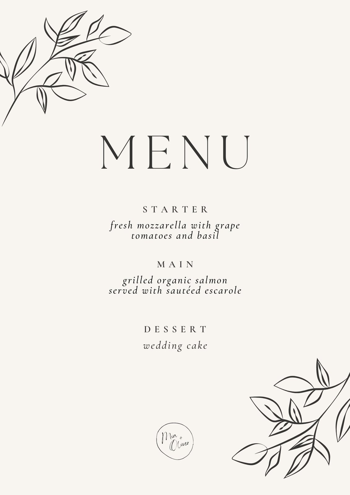 Page 2 Free Printable Customizable Wedding Menu Templates Canva