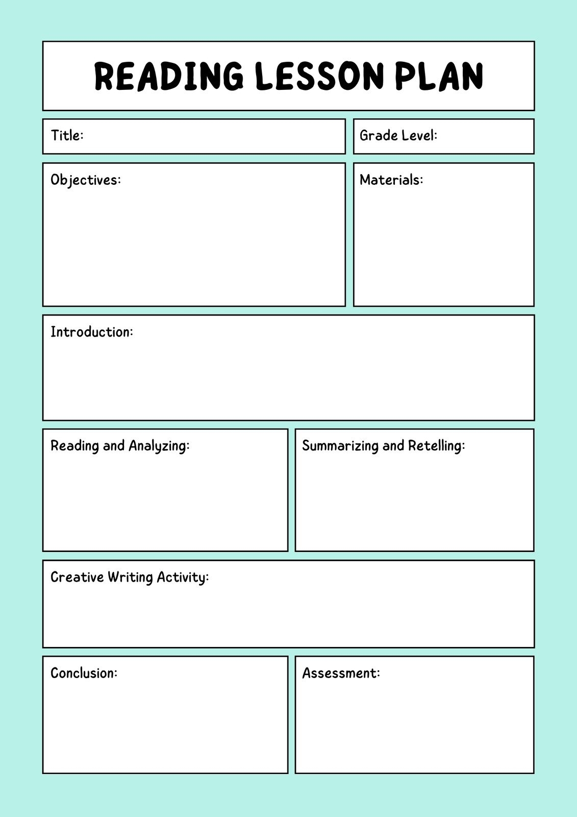 Page 3 Free Custom Printable English Lesson Plan Templates Canva