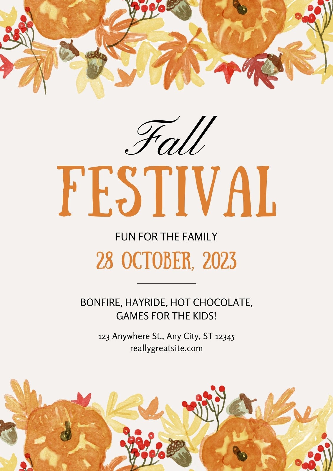 Page 3 Printable Free To Edit Fall Flyer Templates Canva