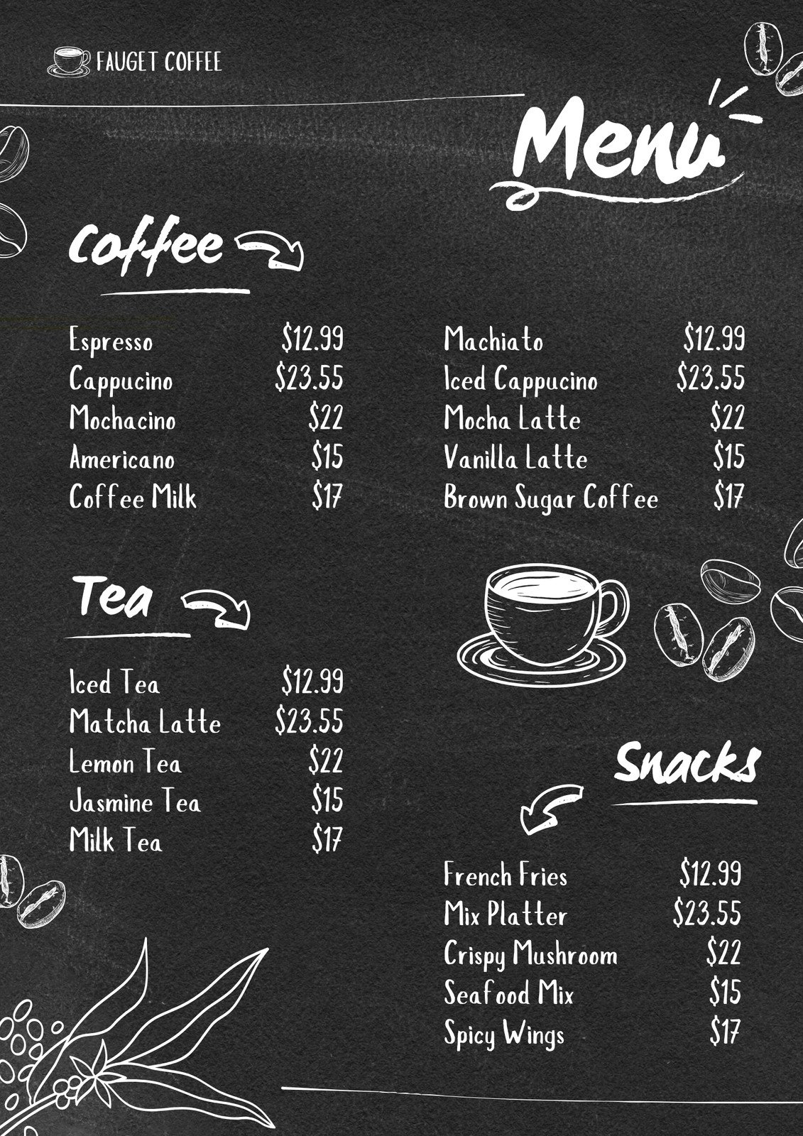 Page 4 Free And Customizable Chalkboard Templates