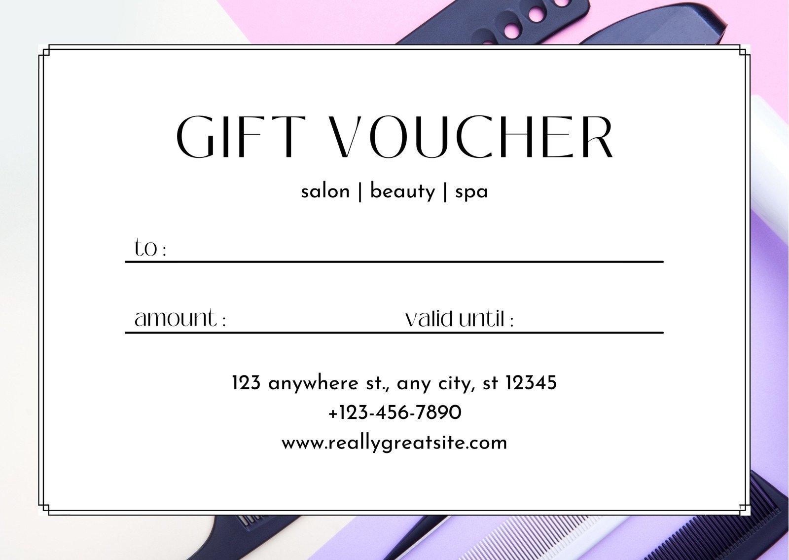 Page 4 Free Printable Customizable Spa Gift Certificate Templates Canva