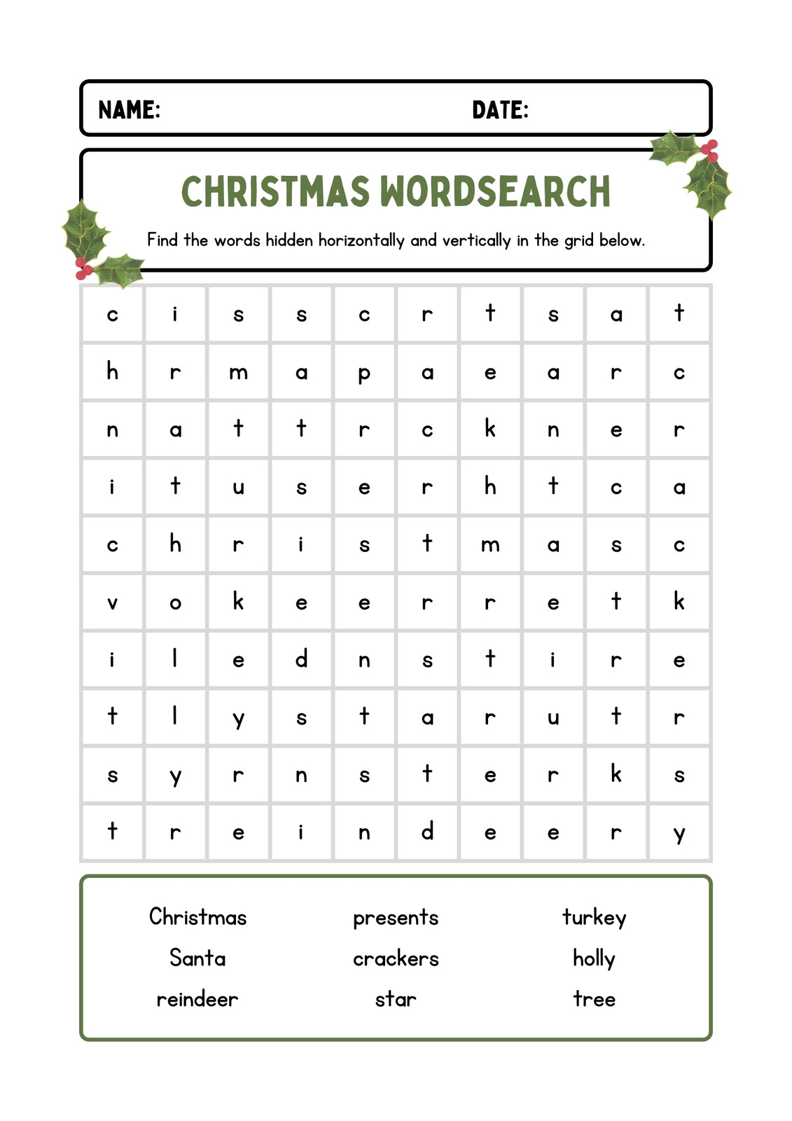 Page 5 Free Editable Christmas Worksheet Templates Canva