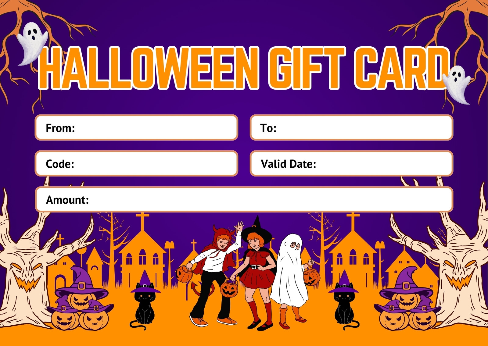 Page 5 Free Printable Editable Halloween Card Templates Canva