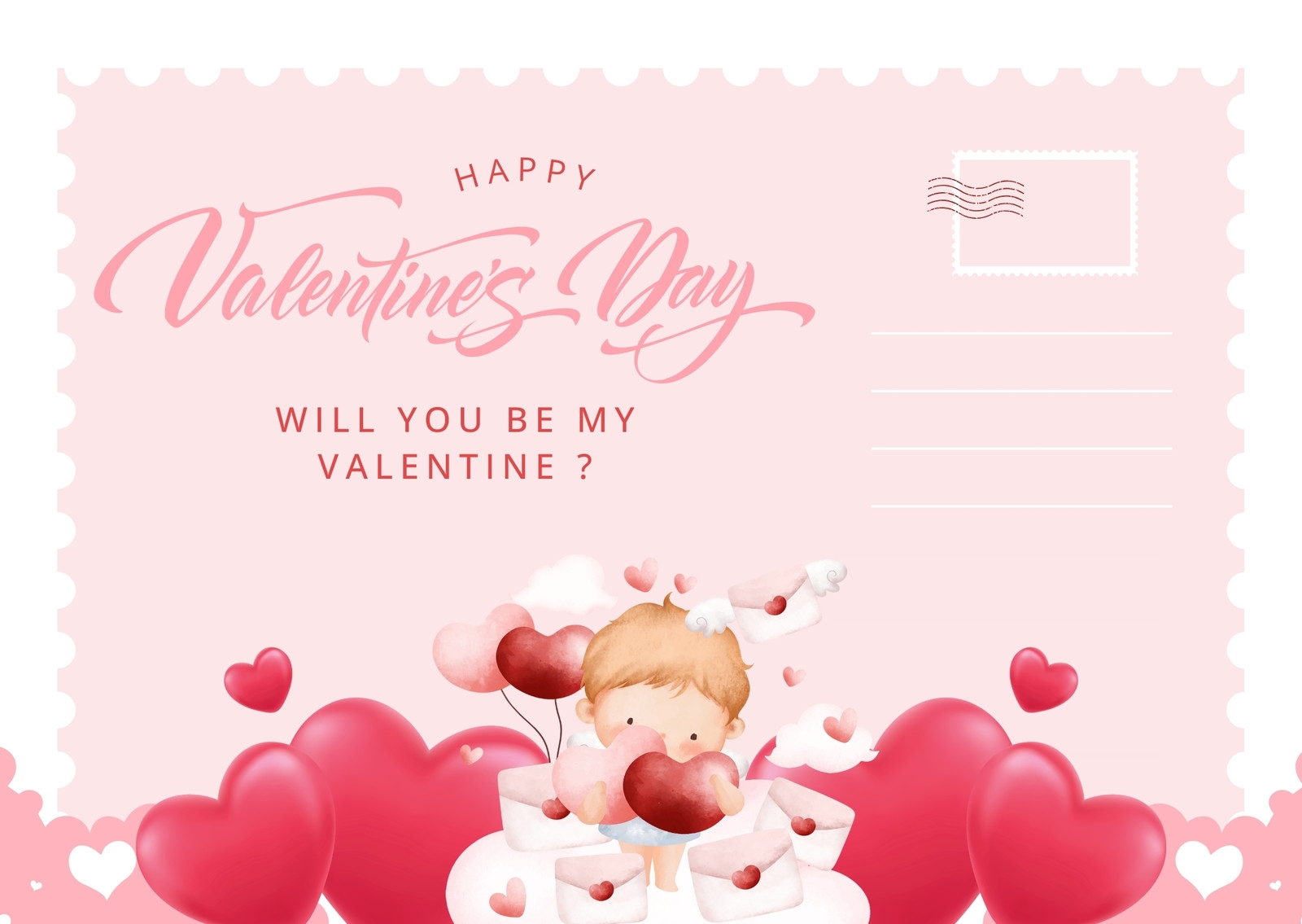 Page 7 Free Custom Printable Valentine s Day Card Templates Canva