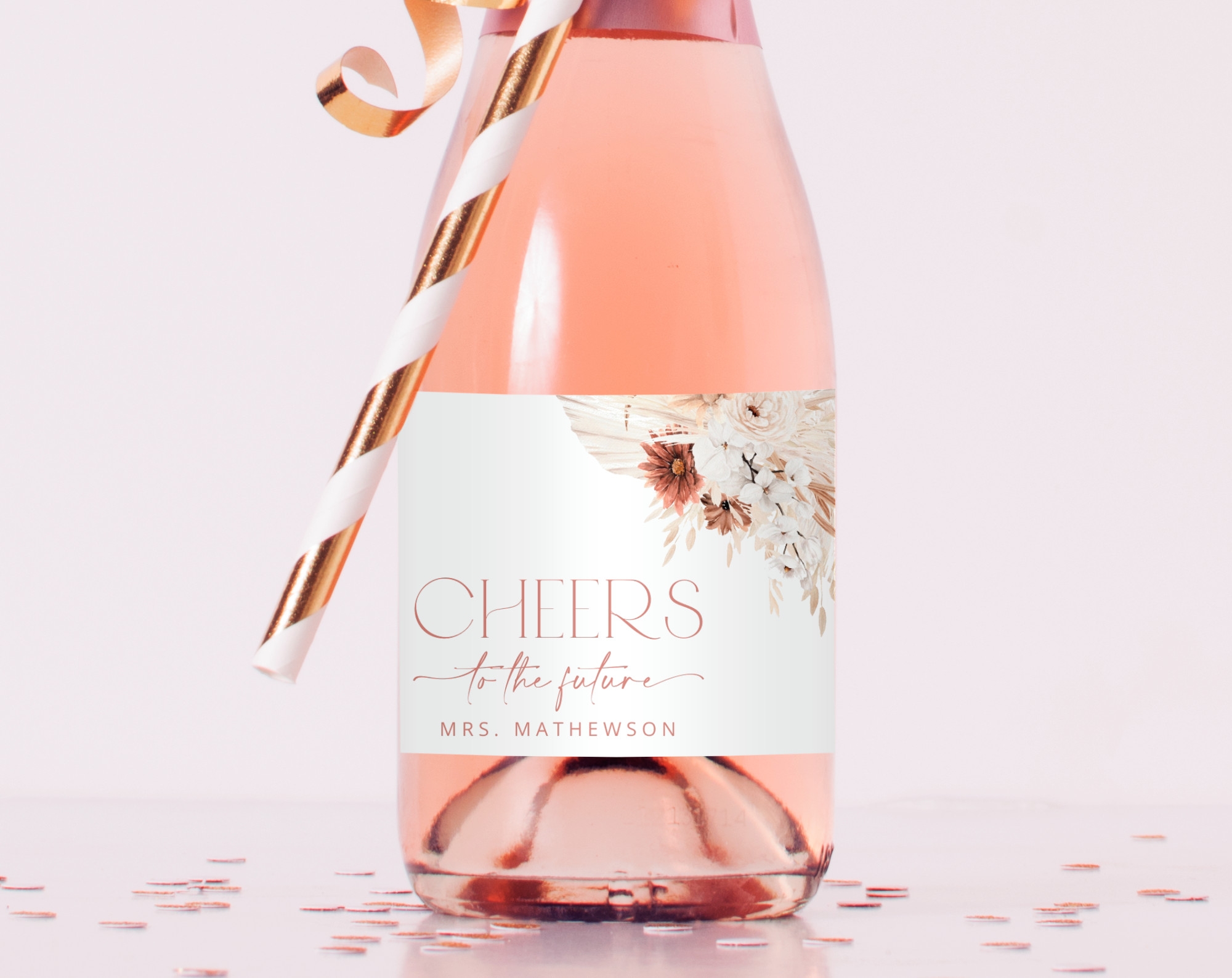 Free Printable Editable Mini Champagne Labels