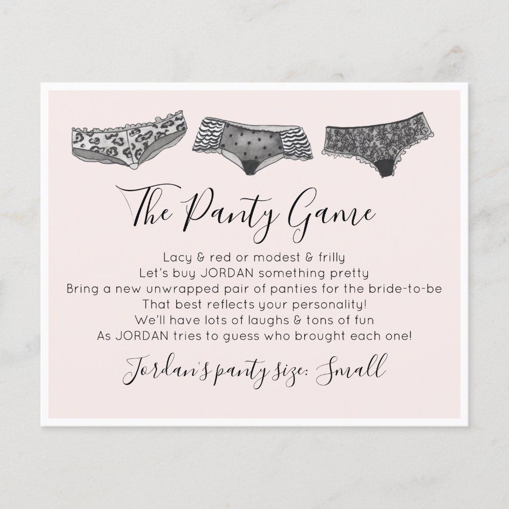 Free Printable Panty Poem And Editable