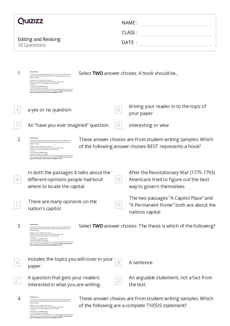 Paragraph Proofing And Editing Printable Writing Worksheets Worksheets Library