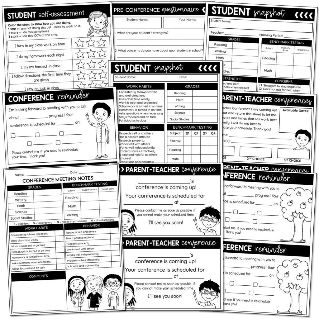 Editable Form For Parent Teacher Conferences Printable