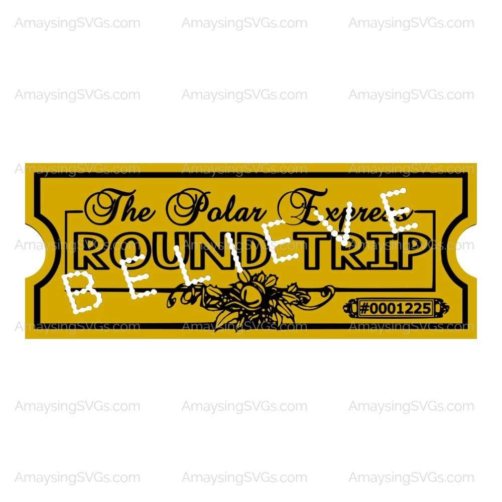 PDF Polar Express Ticket Printable BELIEVE Ticket Ticket Train Ticket Holiday Decor Printable Gift Etsy Israel