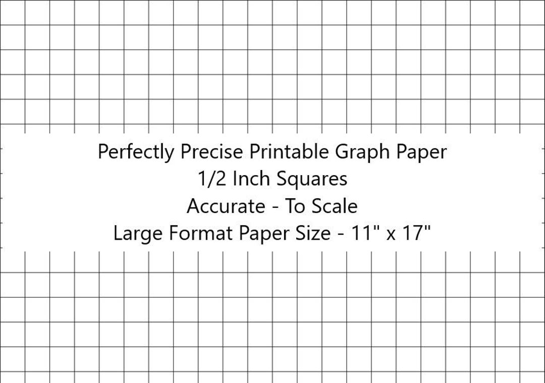 Printable Graph Paper Editable 1/2 Inch Graph Paper 8 1/2 X 11 Size