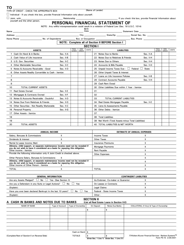 Free Printable Editable Financial Form