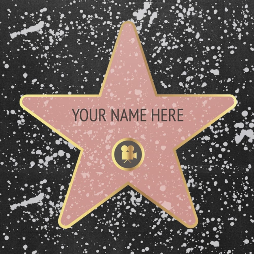 Personalized Printable Walk Of Fame Stars Barley Birch