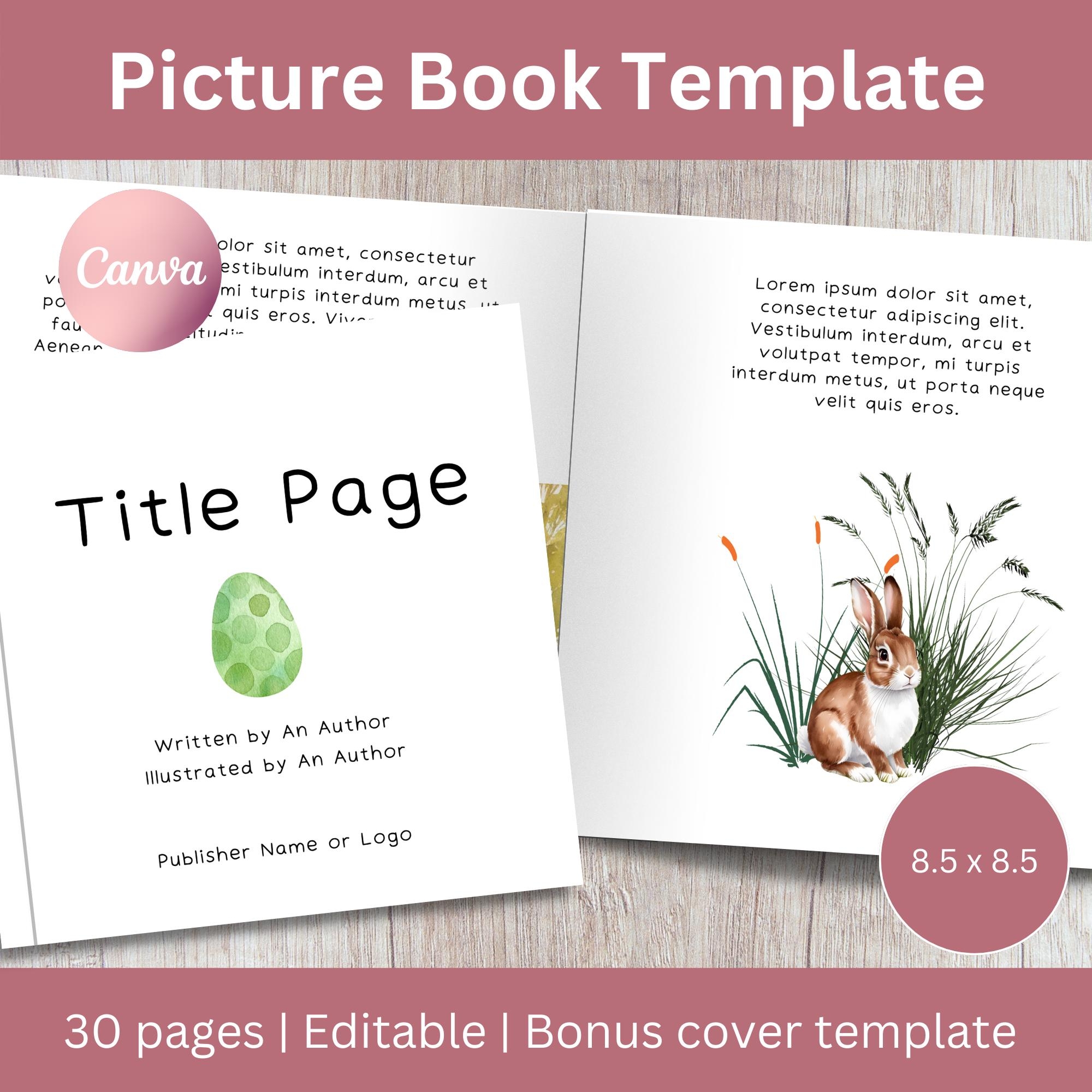 Picture Book Template KDP Canva Template Picture Book Design Children s Book Template Easter Editable Book Template 8 5 X 8 5 Etsy