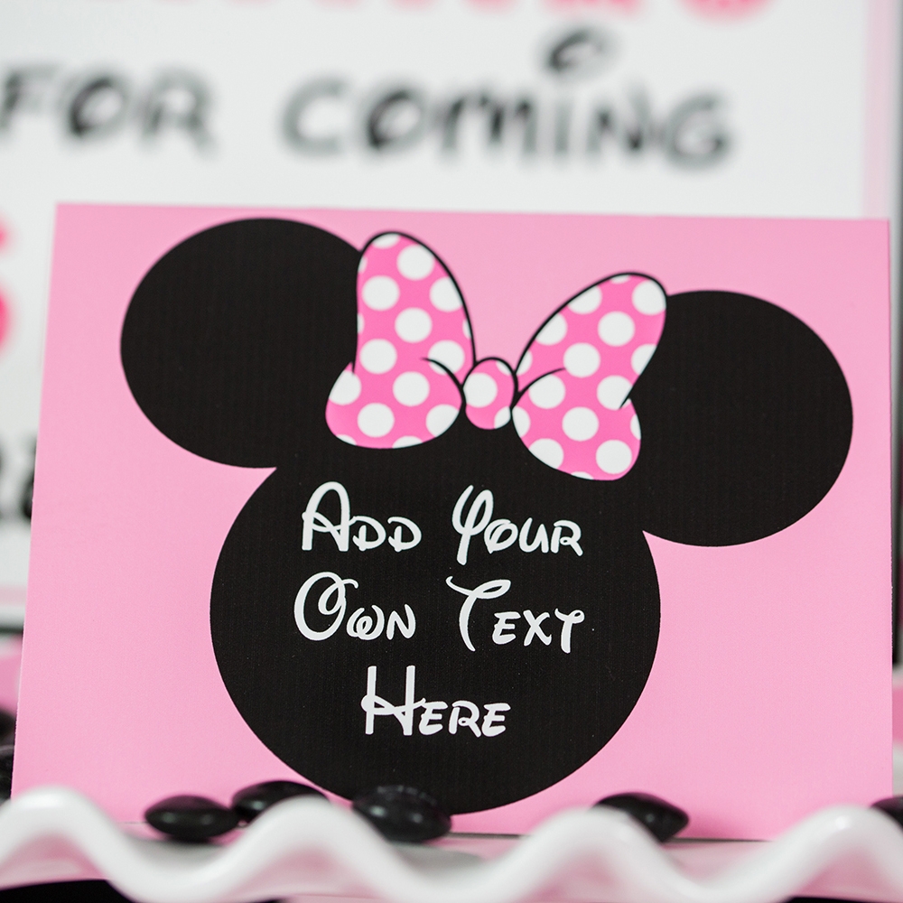 Free Editable Minnie Mouse Food Printables