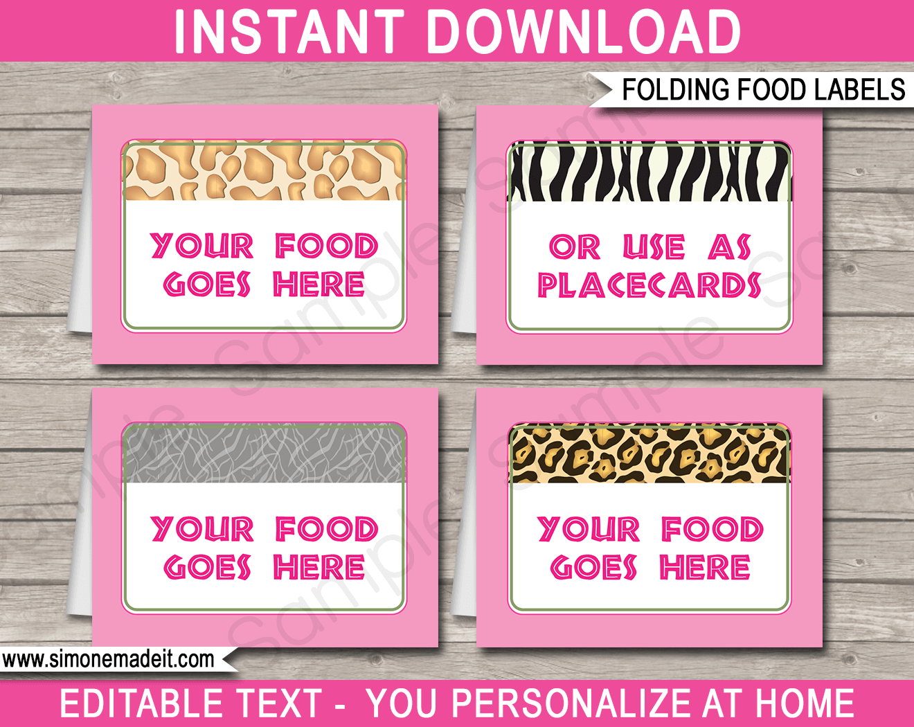 Free Editable Jungle Theme Label Printable