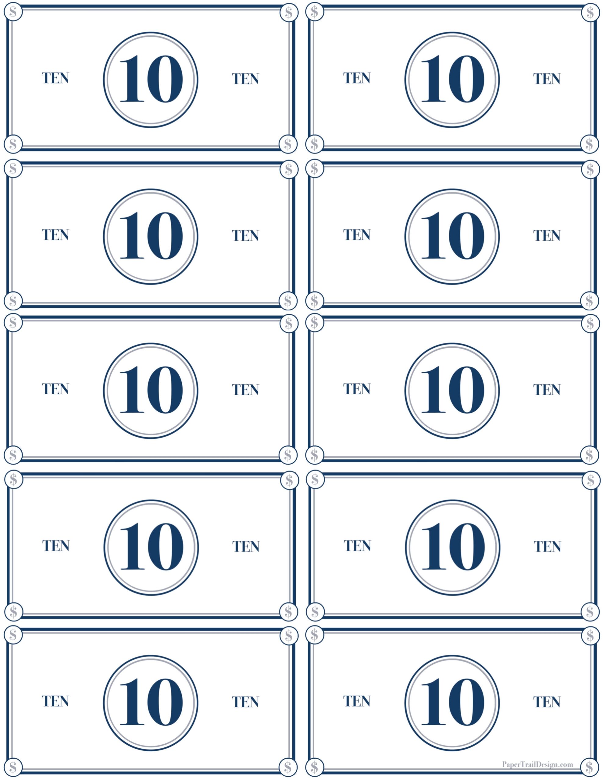 Printable Free Editable Play Dollars