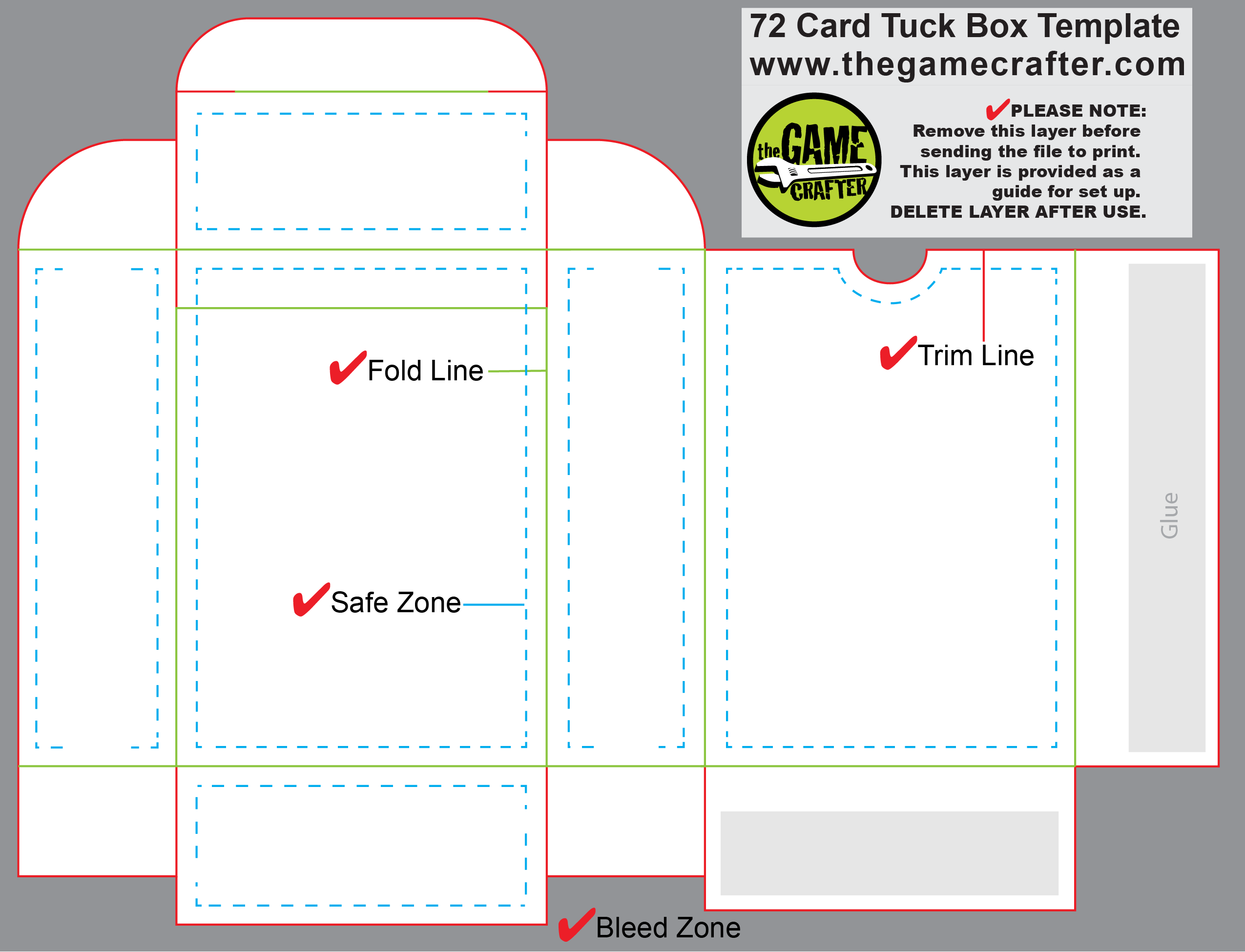 Poker Tuck Box 72 Cards 