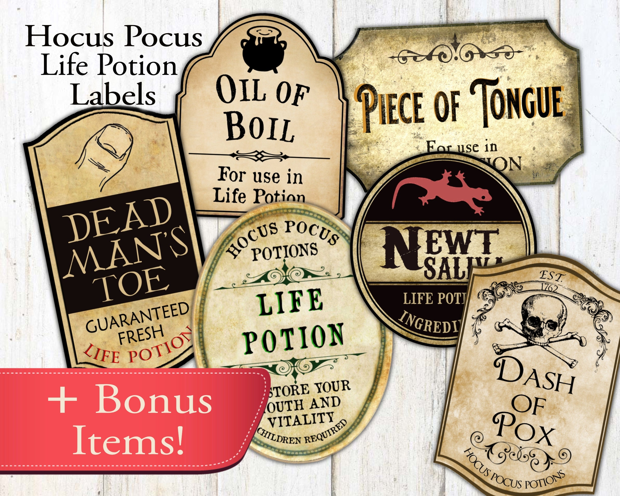 Potion Sticker Set Etsy