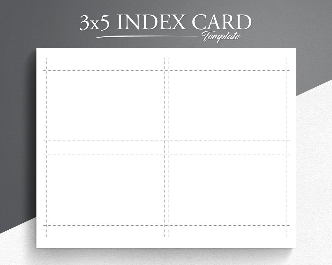 Printable, Editable Index Cards