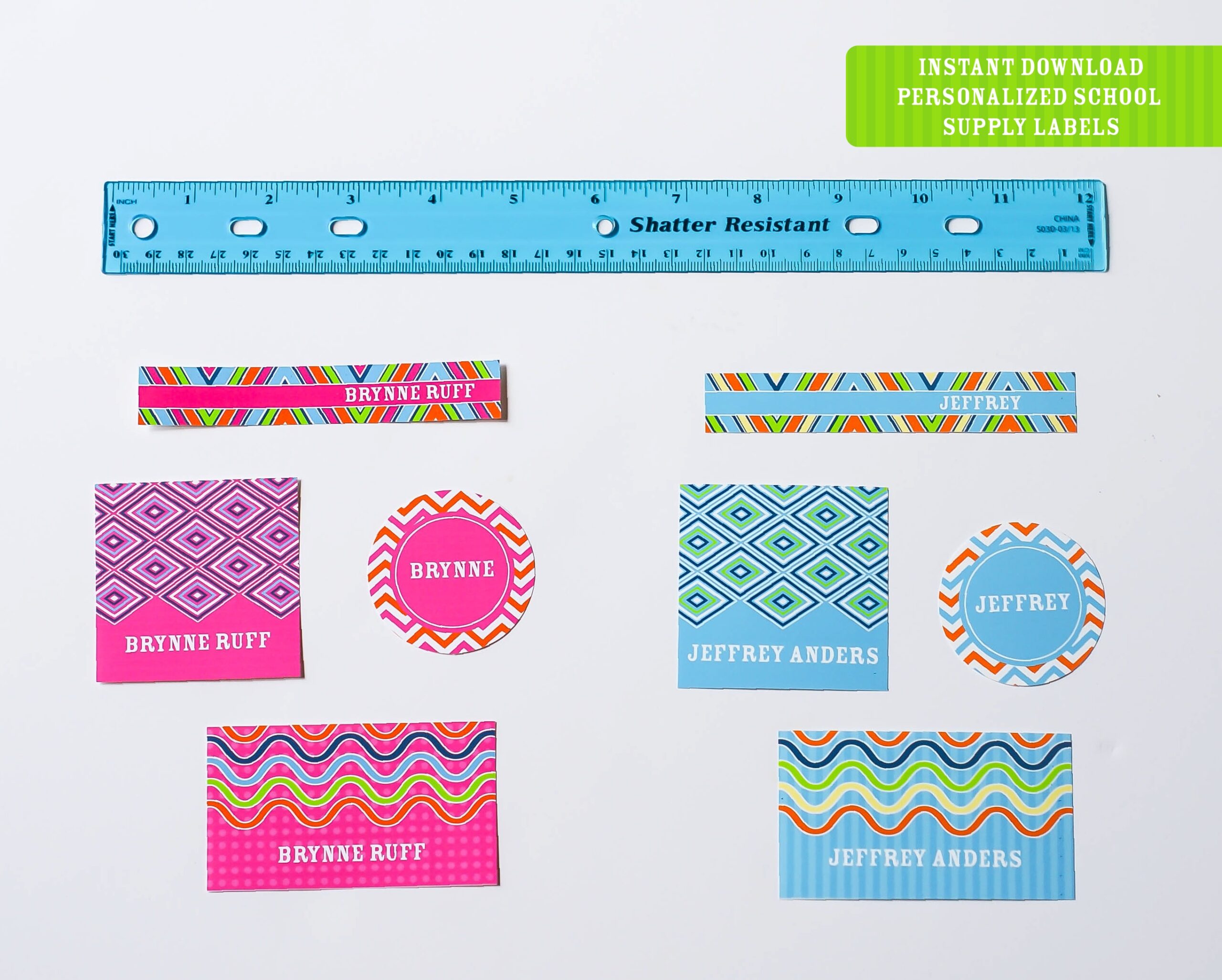 Printable Back To School Labels Round Up Freebie Anders Ruff Custom Designs LLC