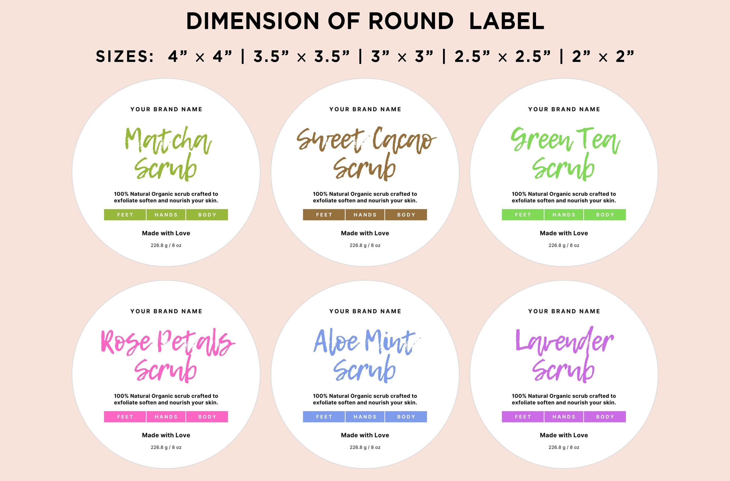 Printable Bath Body Scrub Labels Sugar Scrub Label Soak Salt Labels Hand Scrub Foot Scrub Labels Sugar Scrub Template Editable At Canva Etsy