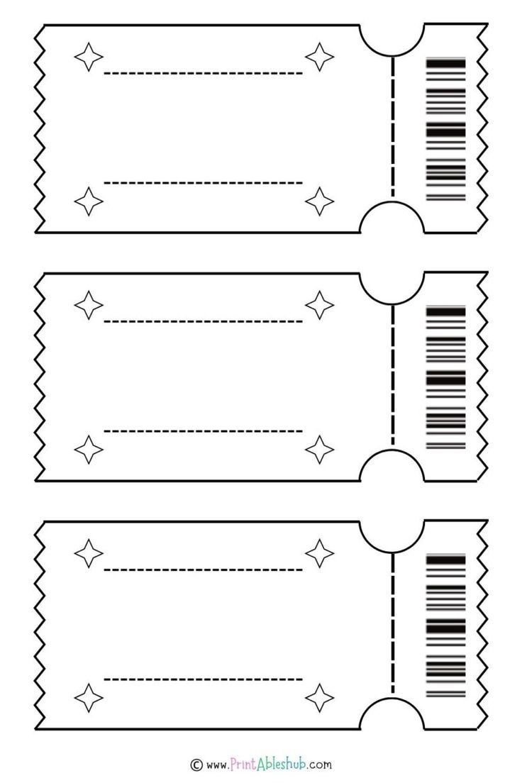 Printable Editable Ticket Template Free