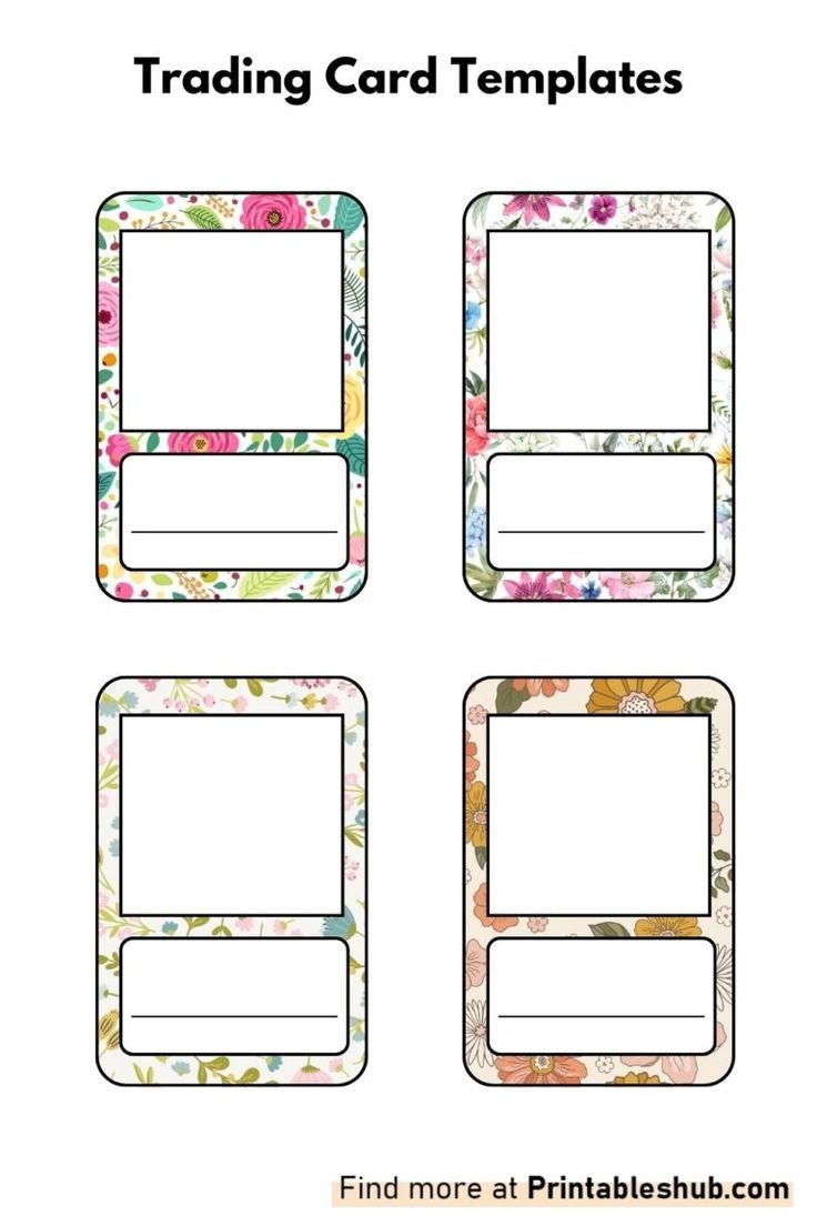 Printable Blank Trading Card Templates PDF
