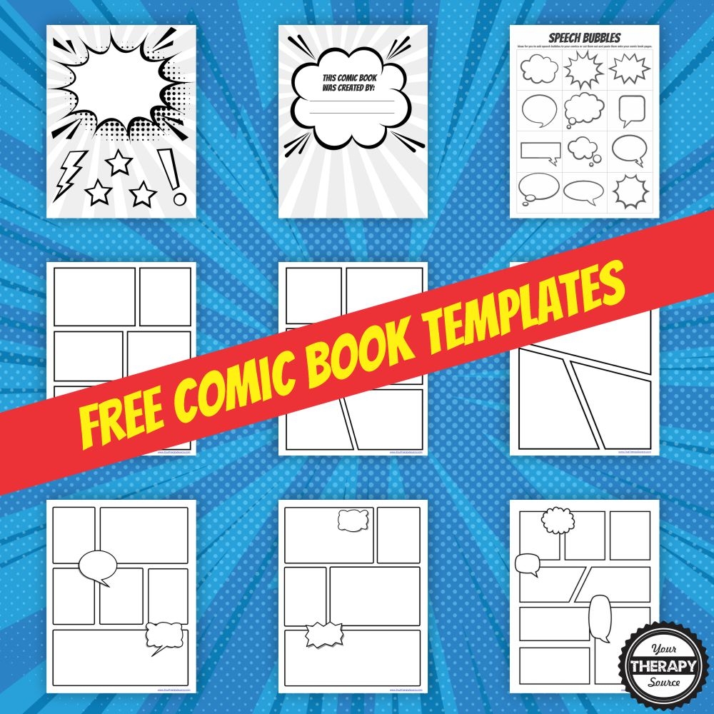 Printable Editable Comic Strip Template