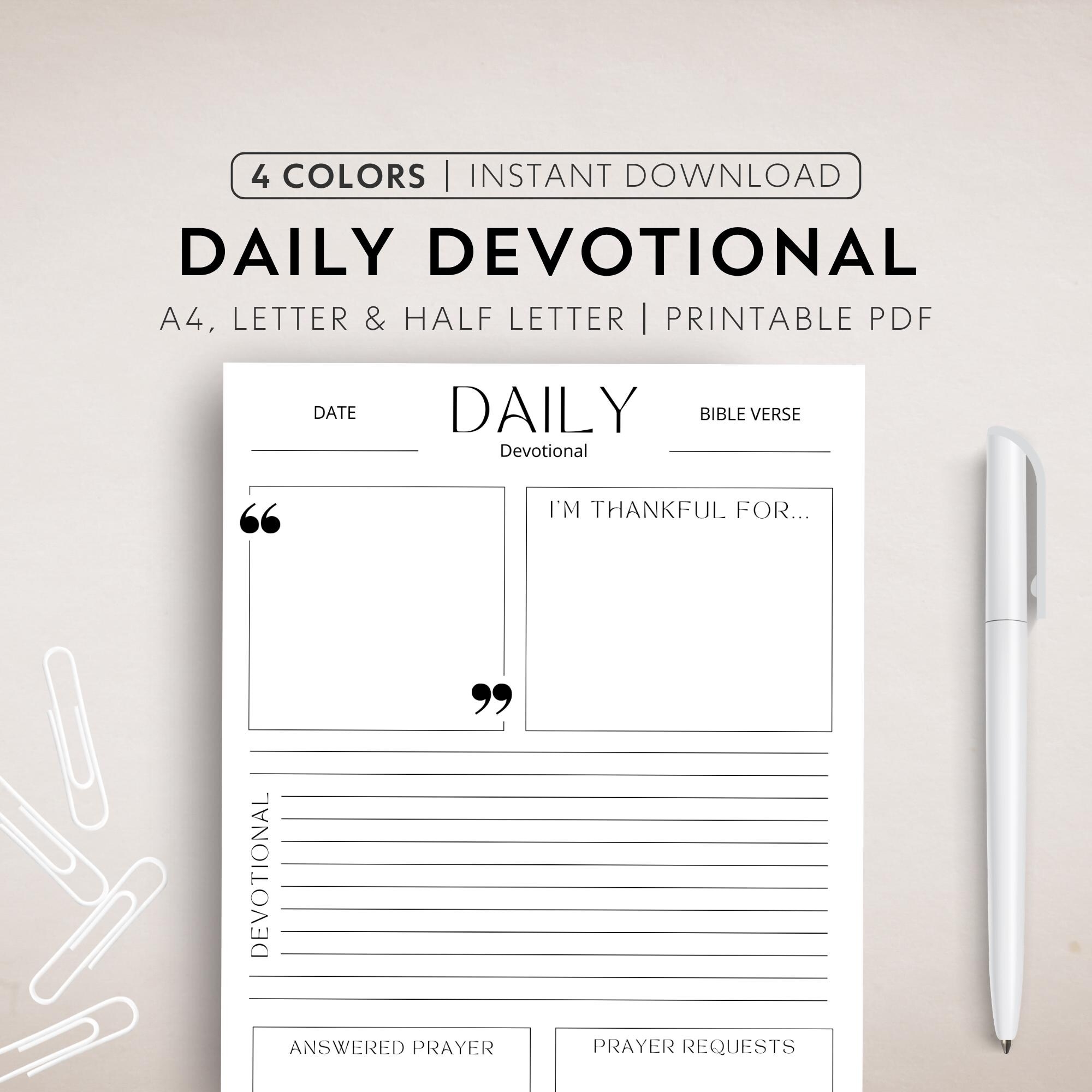 Free Editable Daily Devotion Youth Ministry Printable