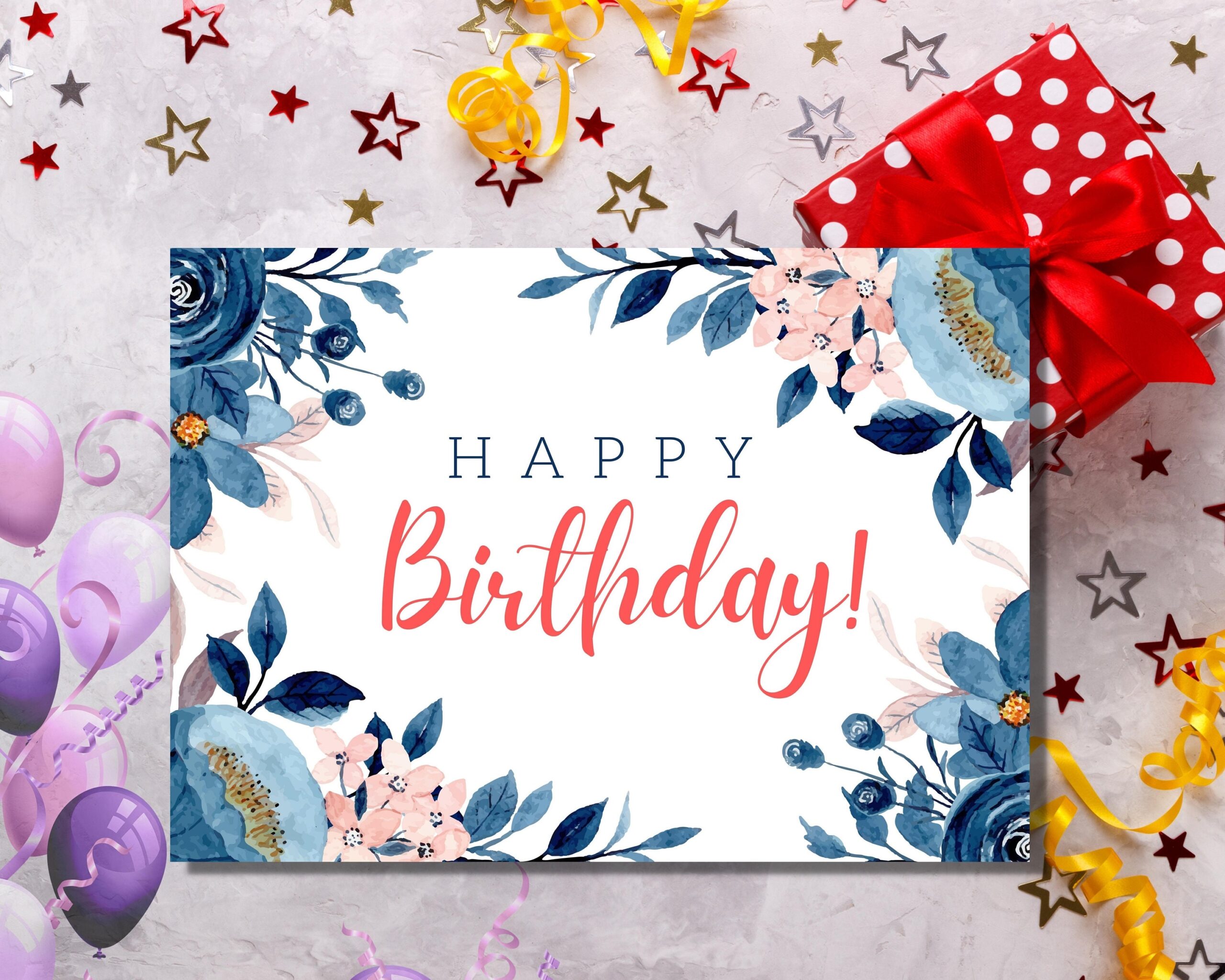 PRINTABLE EDITABLE Happy Birthday Card Instant digital Download Greeting Card PDF Card Template Etsy