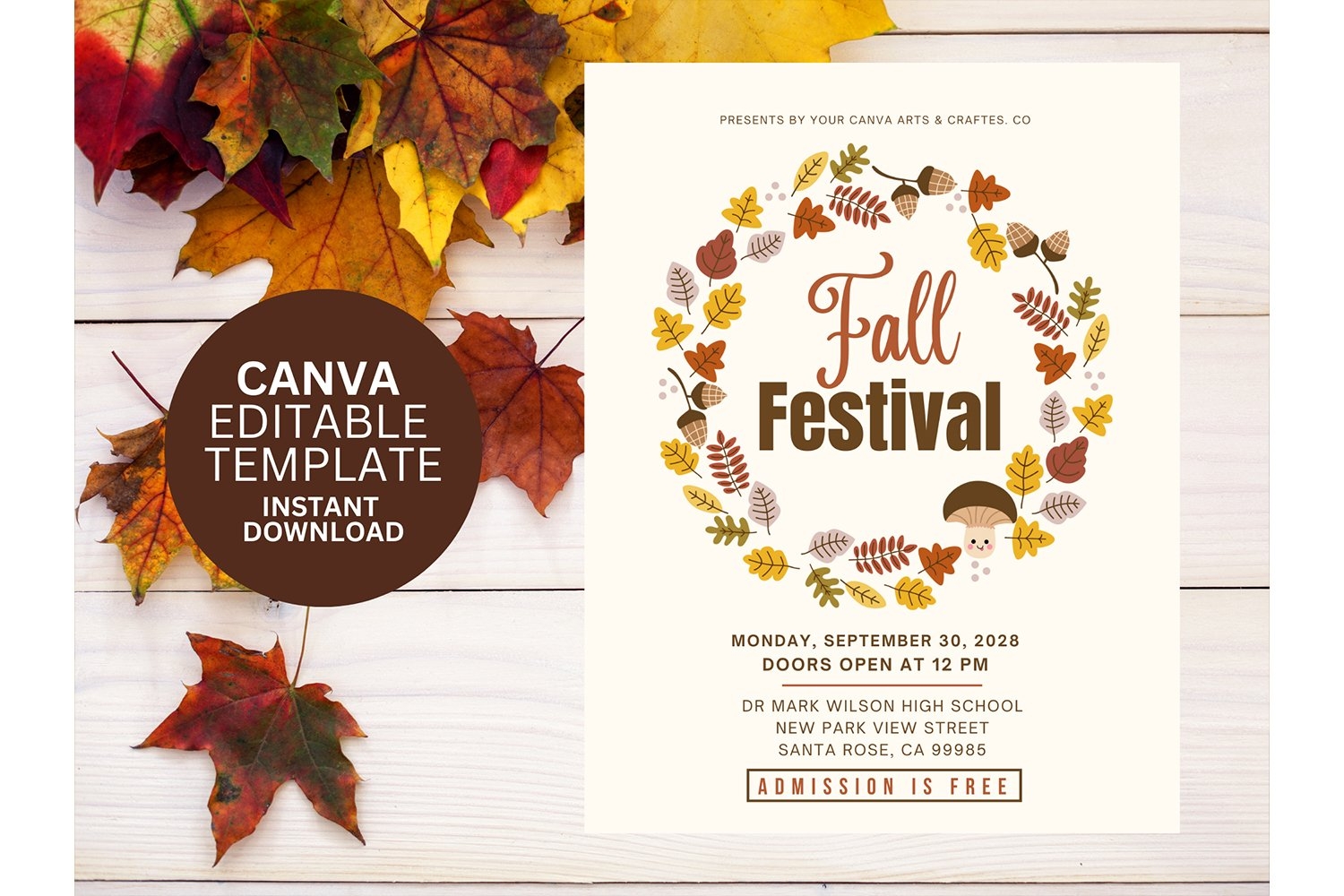 Free Printable Editable Fall Festival Flyers