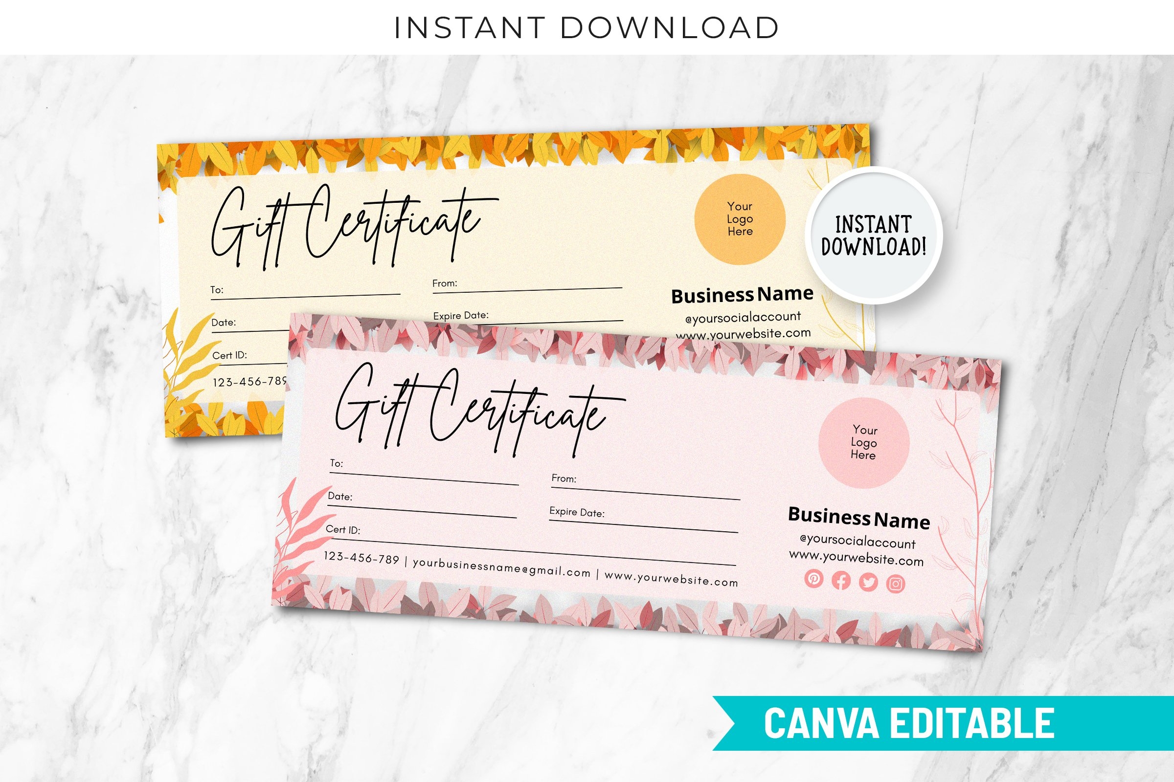 Printable Gift Voucher Certificate
