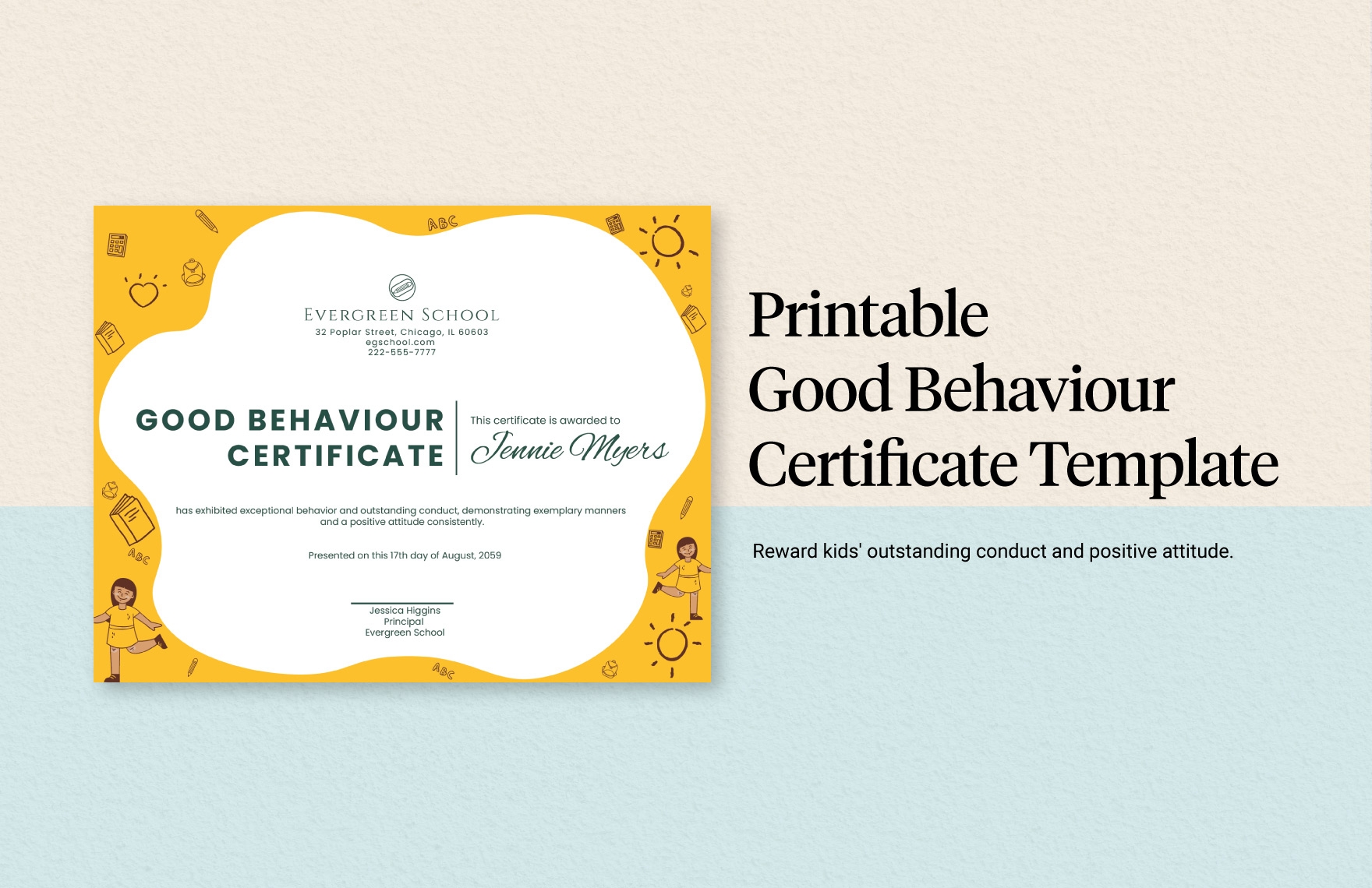 Printable Good Behaviour Certificate Template In Word Illustrator PSD Pages Download Template