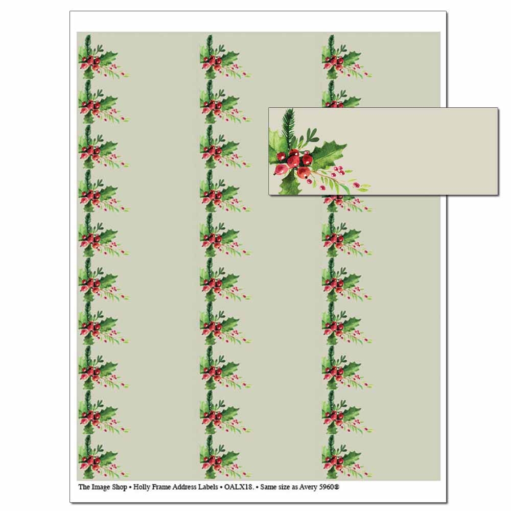 Printable Holiday Address Labels The Image Shop