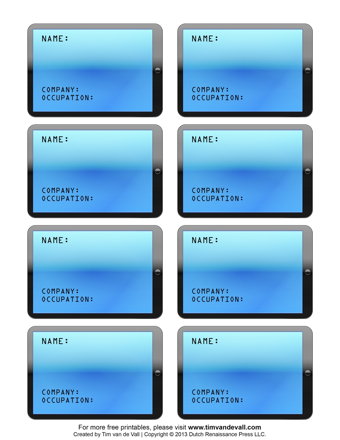 Printable Name Tags Compatible W Avery Templates 5395 05395