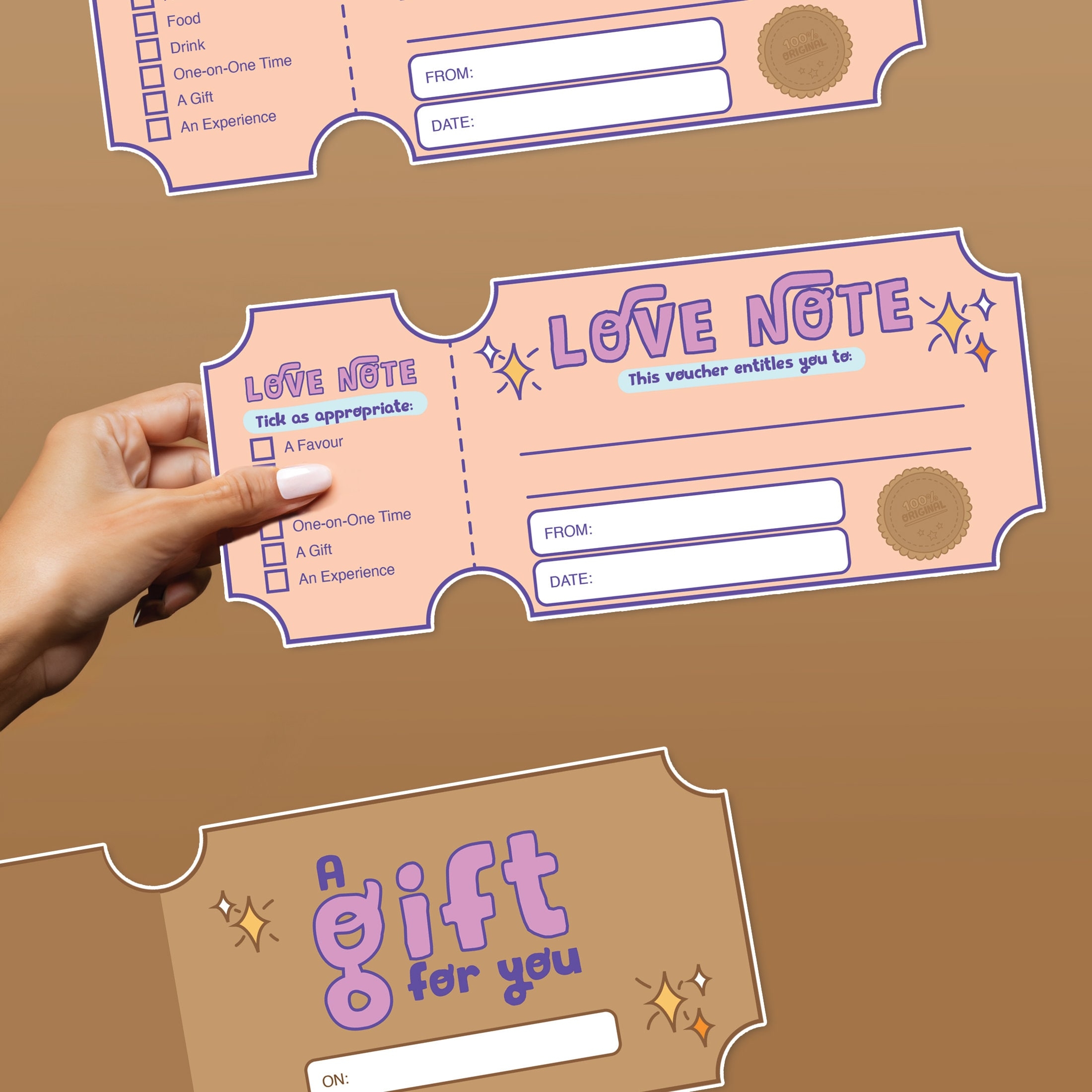 Printable Personalised IOU I Owe You Coupon Love Note Voucher Templates Etsy
