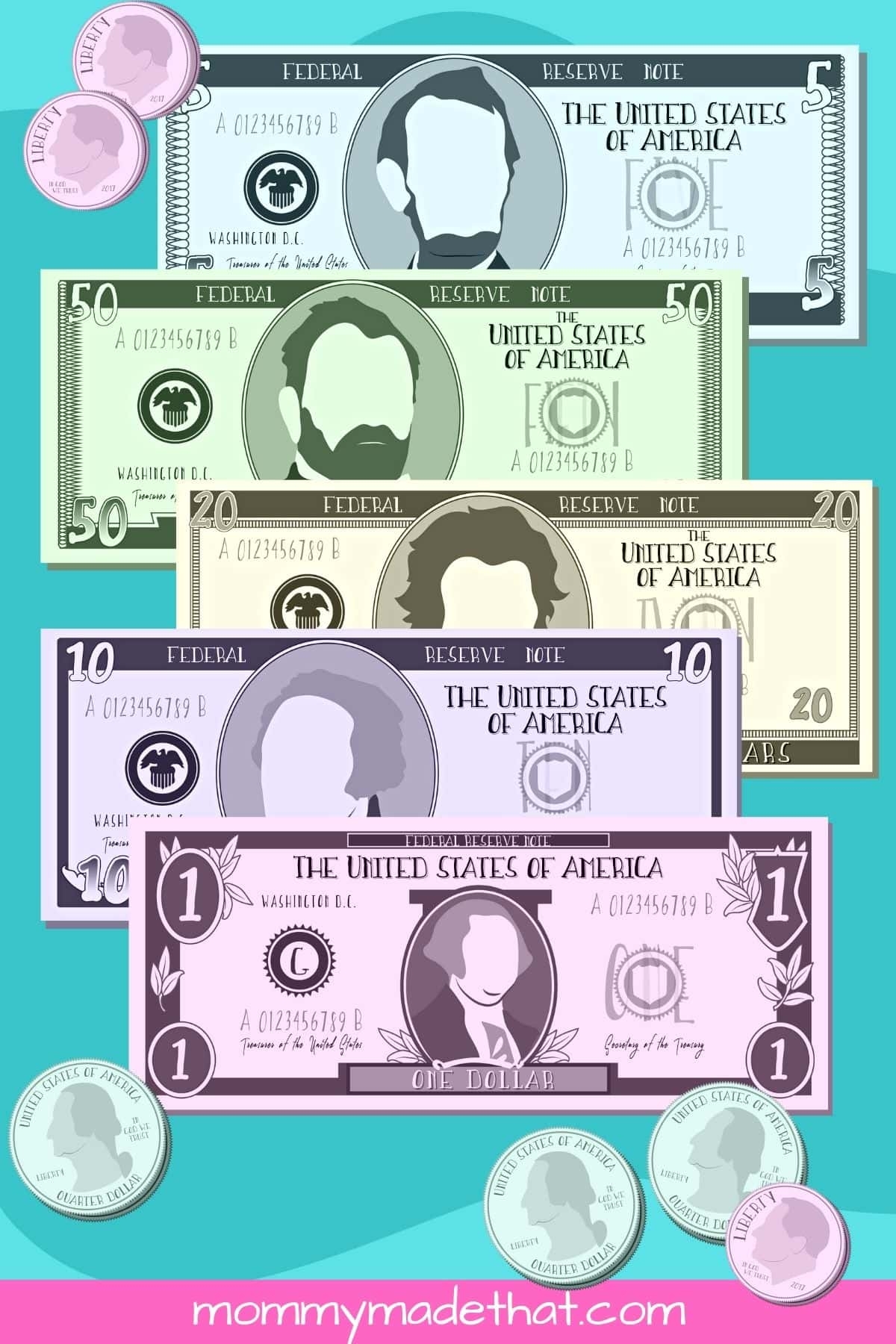 Printable Play Money Lots Of Free Fake Money Templates Worksheets Library