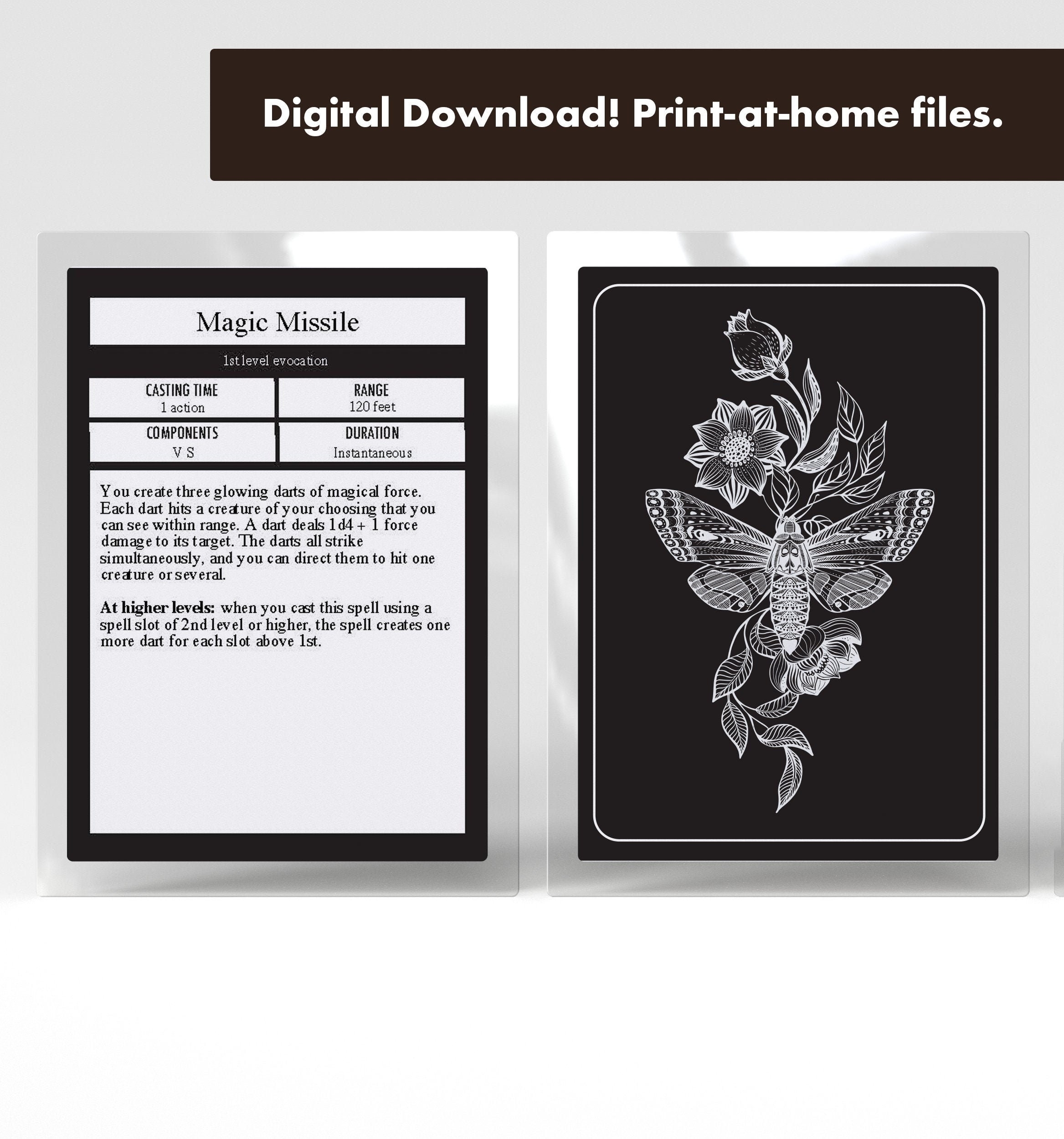 Printable Spell Cards Dnd 5e PDF Fillable Digital Download Dungeons And Dragons Etsy Denmark