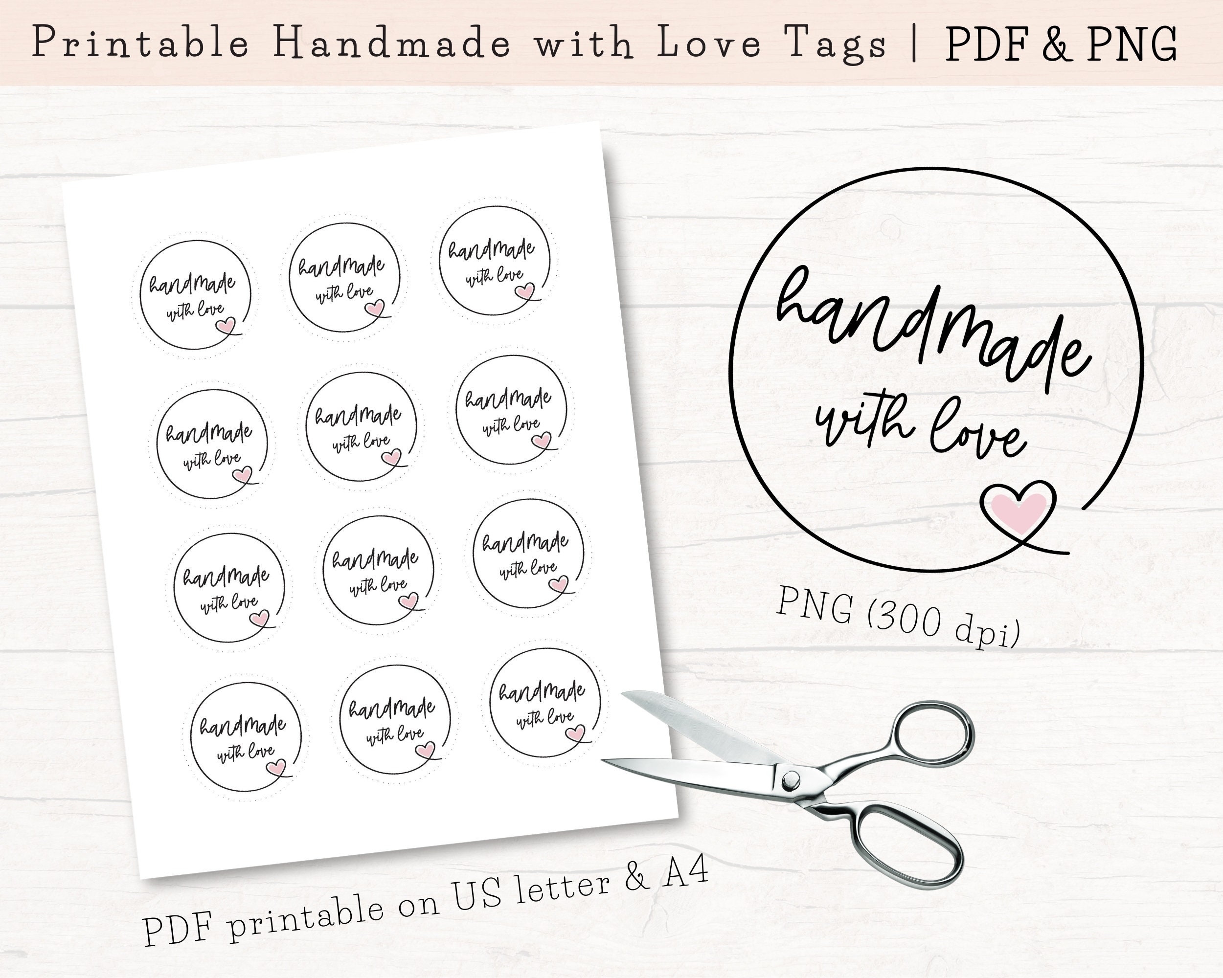 Free Printable Editable Hand Made By