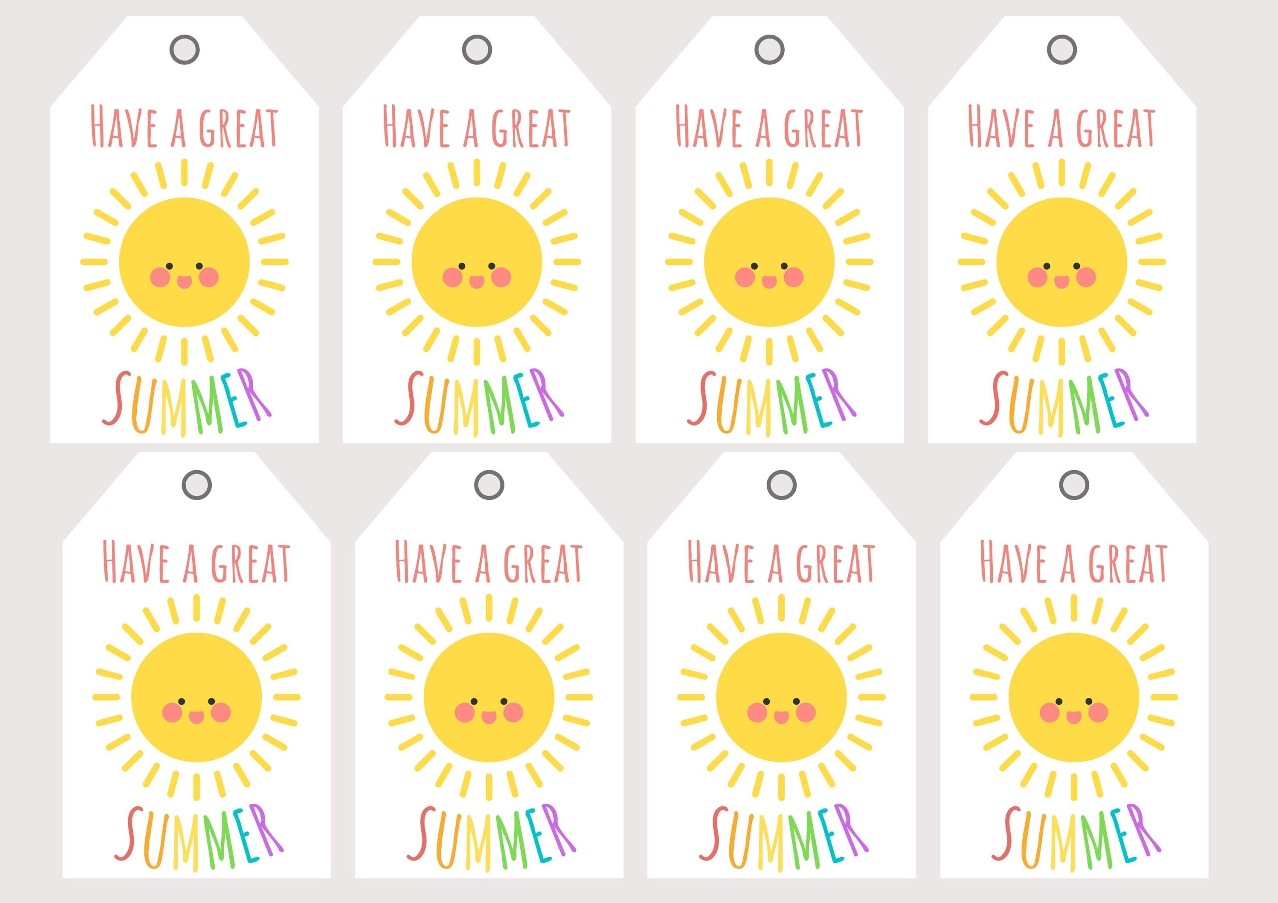 Tags Template Printable Free Susmmer Editable