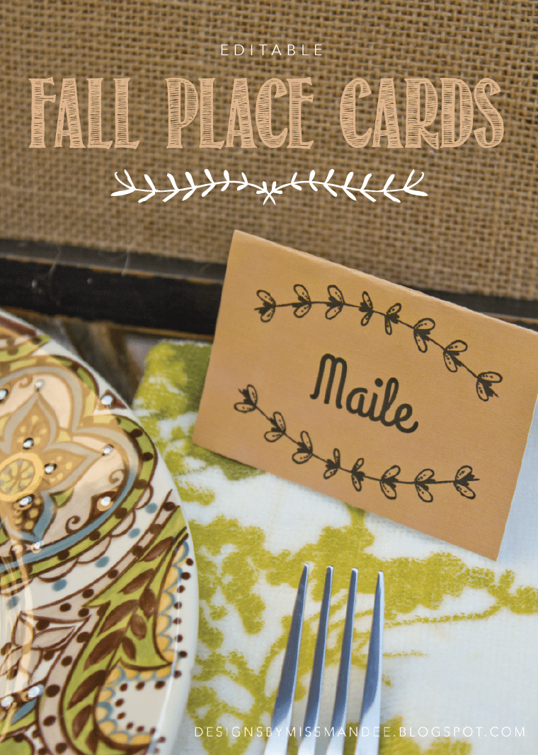 Printable Thanksgiving Place Cards Free Juggling Act Mama