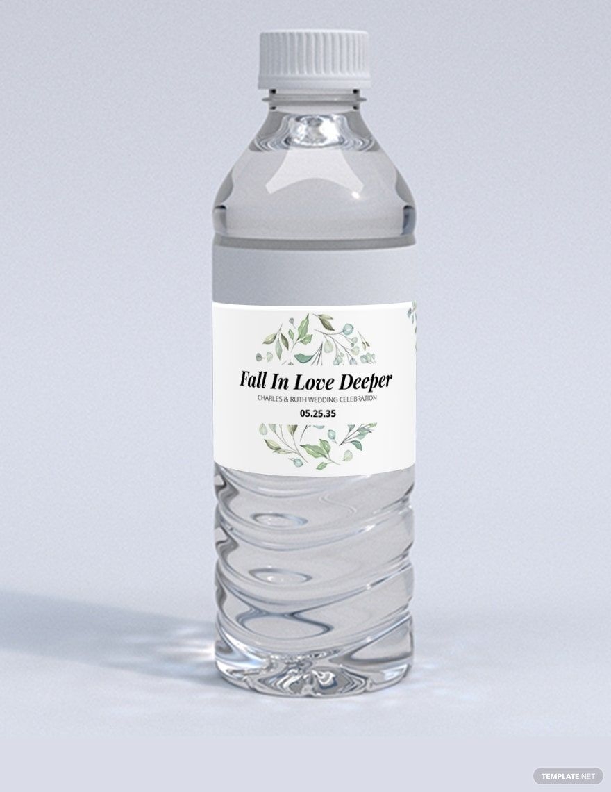 Editable Free Printable Water Bottle Label Template