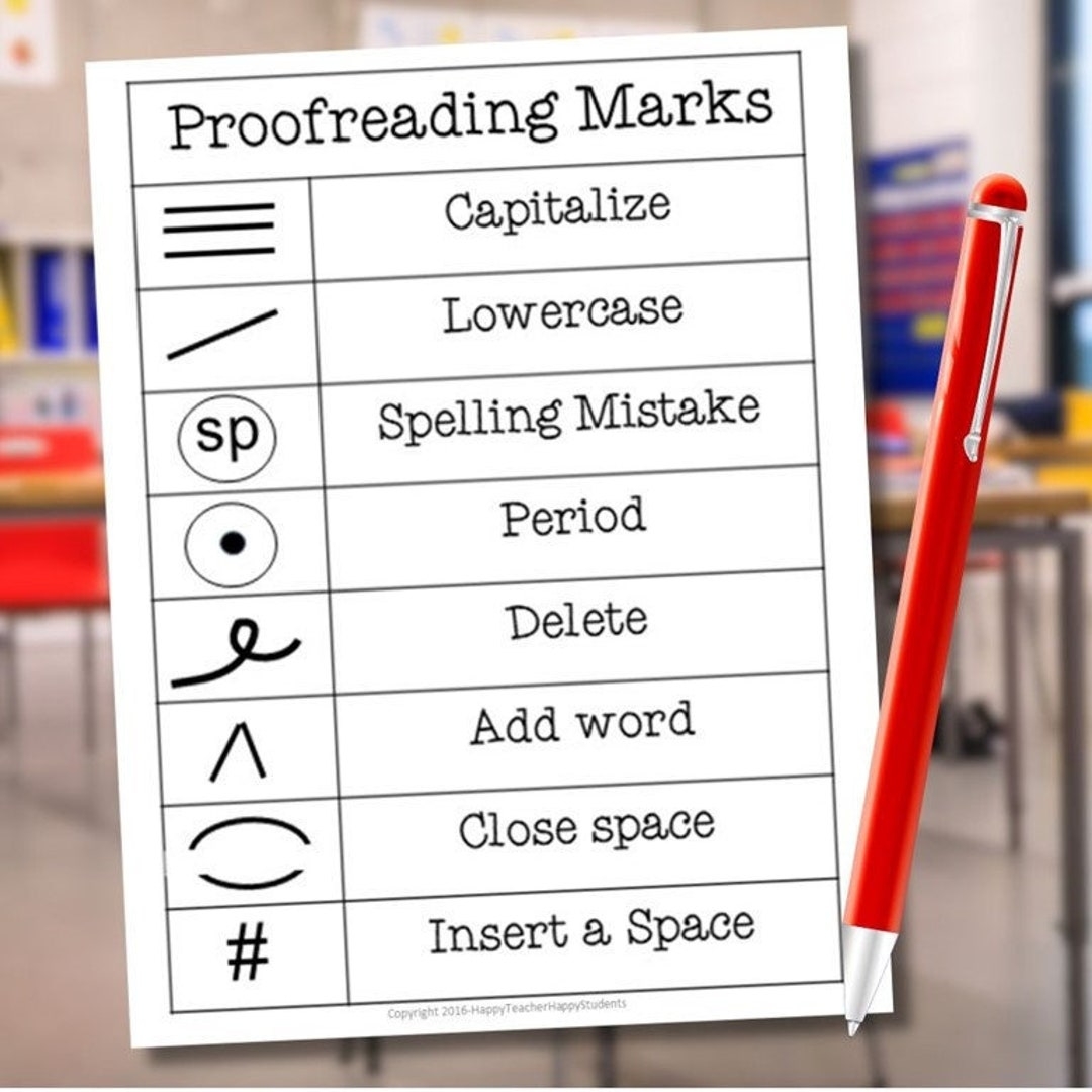 Proofreader Large S Marks Poster
