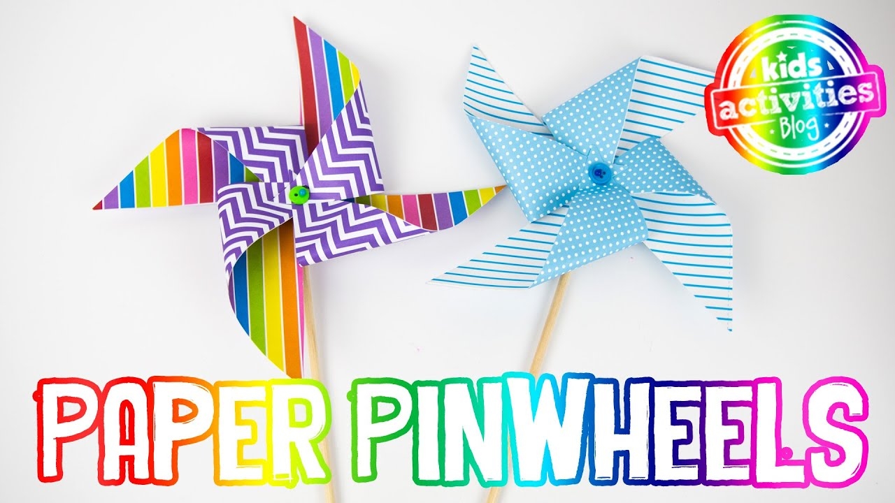 Quick n Easy Paper Pinwheel Craft With Printable Template Kids Activities Blog