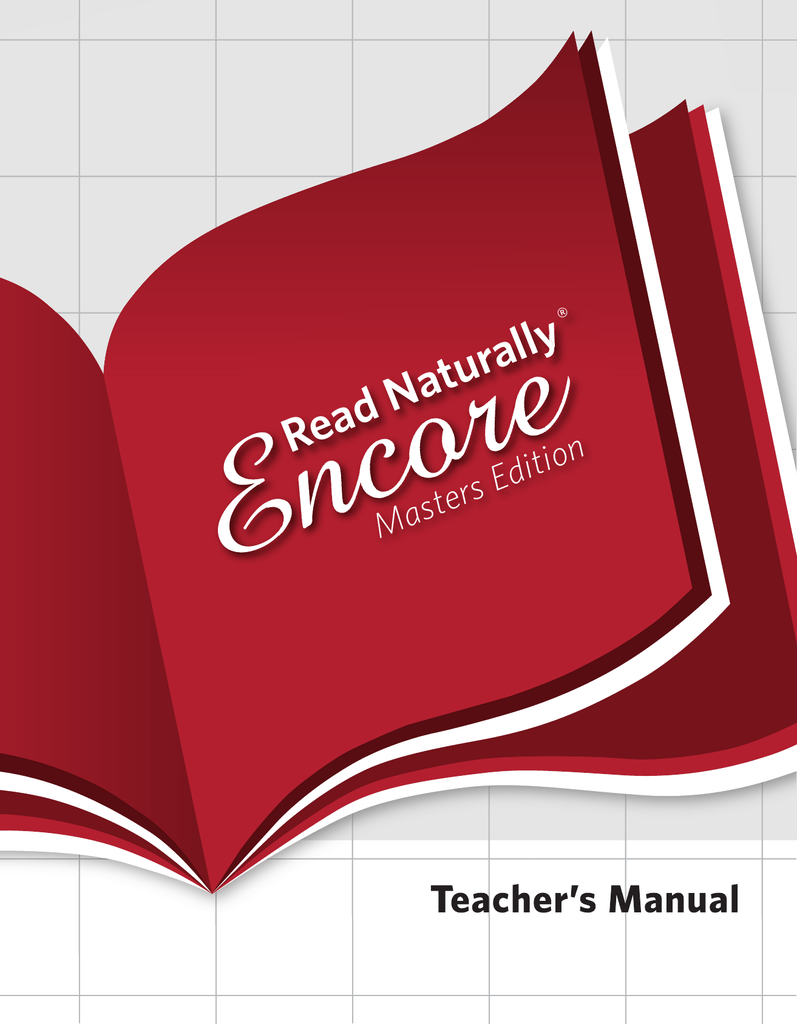 Read Naturally Encore Teacher s Manual
