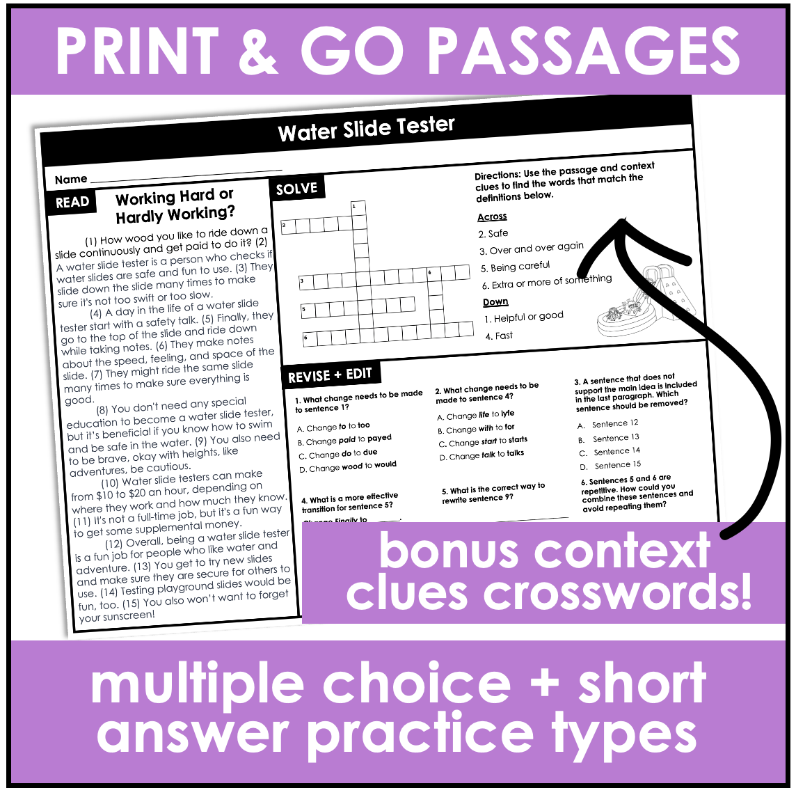 Revising And Editing Practice 3rd Grade Passages With Opinion Writing Prompts Made By Teachers