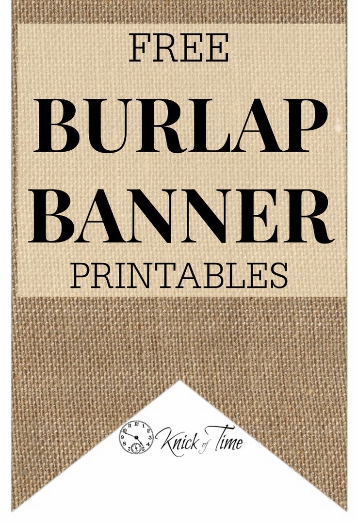 Rustic Burlap Banner Printables A Horse Buggy Shaft