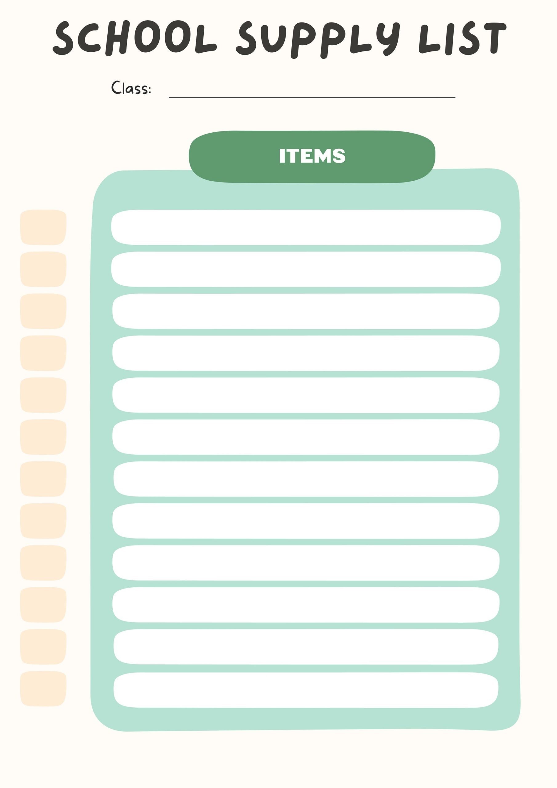 School Supply List Printable Etsy