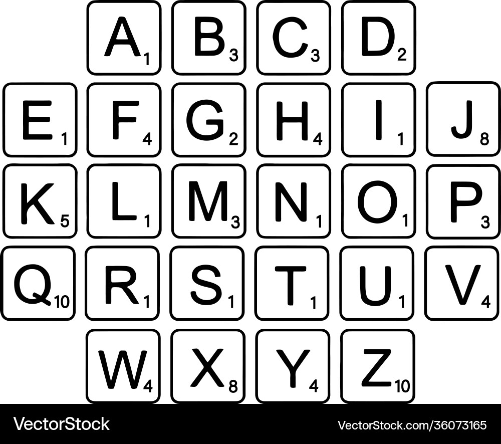 Scrabble Pieces Cutout Printable Editable